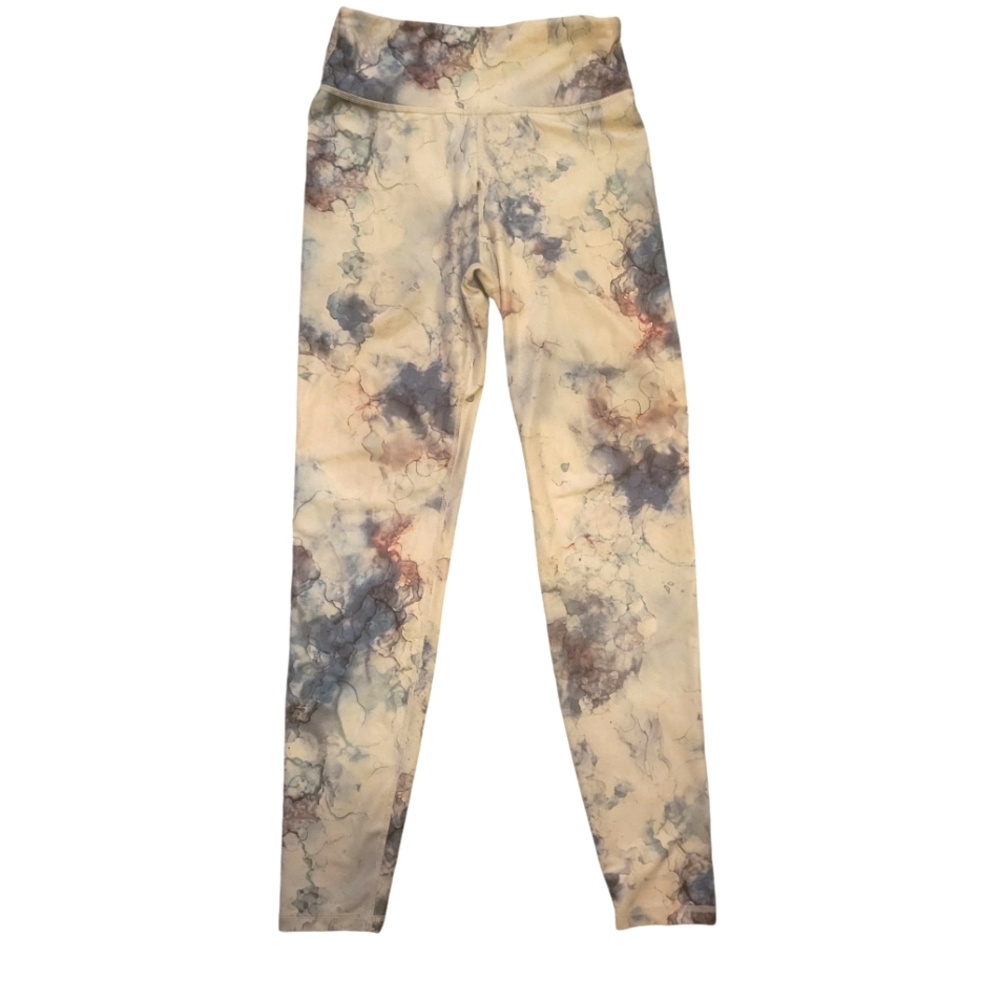 Unique Multi-Colored Tye Dye Effect Work Out Yoga Leggings‎ Tights Size Small